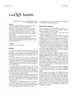 Luatex Lunatic