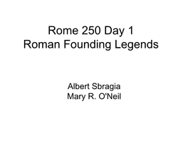 Roman Founding Legends