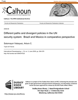 Brazil and Mexico in Comparative Perspective