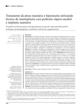 Treatment of Breast Ptosis and Hypomastia Using the Superomedial Pedicle Technique of Mammaplasty Combined with Breast Augmentation