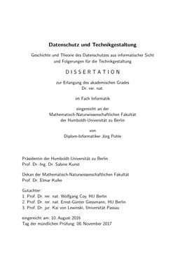 Datenschutz Und Technikgestaltung