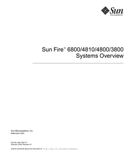 Sun Fire™ 6800/4810/4800/3800 Systems Overview