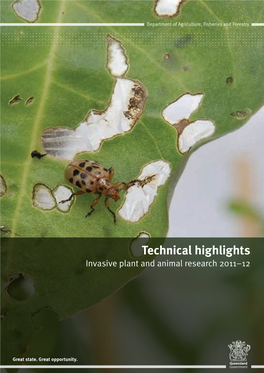Technical Highlights Invasive Plant and Animal Research 2011–12