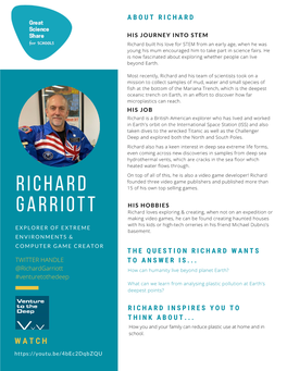 RICHARD WEEK 6 Gssfs SCIENTIST PROFILES