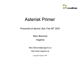 Asterisk Primer