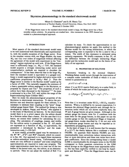 Skyrmion Phenomenology in the Standard Electroweak Model