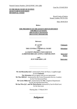 High Court Judgment Template