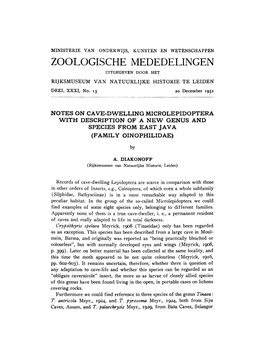 Zoologische Mededelingen