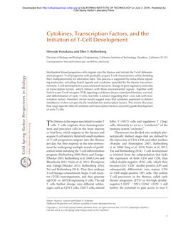 Cytokines, Transcription Factors, and the Initiation of T-Cell Development