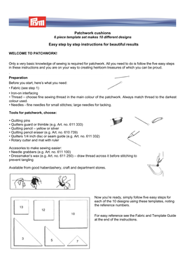 Patchwork Cushions Easy Step by Step Instructions for Beautiful Results