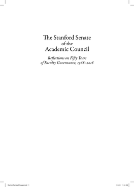 The Stanford Senate Academic Council