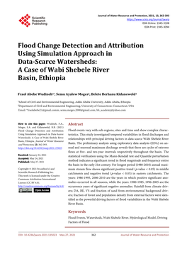 Flood Change Detection and Attributionusing Simulation