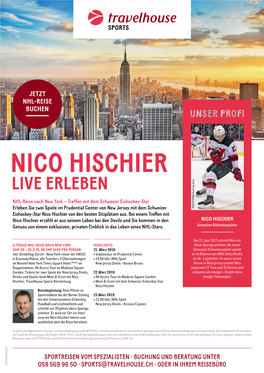 NICO HISCHIER LIVE ERLEBEN NHL-Reise Nach New York – Treffen Mit Dem Schweizer Eishockey-Star