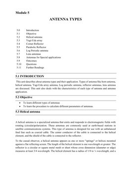 Antenna Types