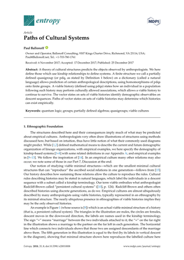 Paths of Cultural Systems