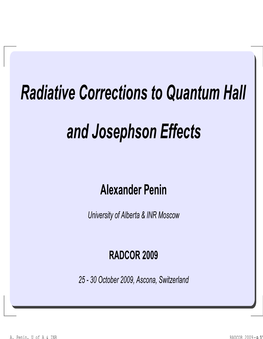 Quantum Hall Effect Josephson Effect