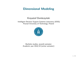 Dimensional Modeling