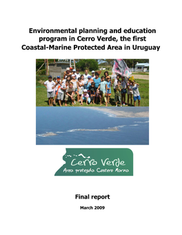 Environmental Planning and Education Program in Cerro Verde, the First