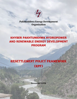 RESETTLEMENT POLICY FRAMEWORK (Rpf)