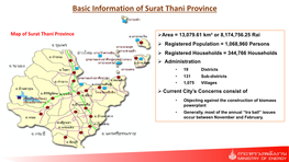 Basic Information of Surat Thani Province