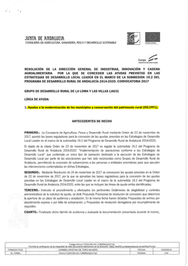 Jljlitj\ DE J\Lidj\Luclj\ 5L CONSEJERÍA DE AGRICULTURA, GANADERÍA, PESCA Y Desarrollo SOSTENIBLE ~