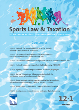 Sports Law & Taxation