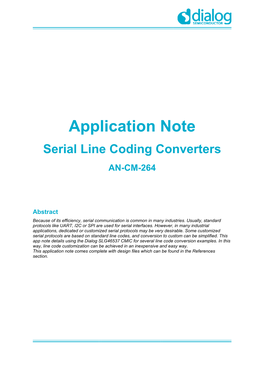 Serial Line Coding Converters AN-CM-264