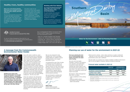 Southern Murray-Darling Basin 2021-22 Planning Overview