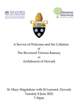 And Collation of Tors Ramsey As Archdeacon of Newark
