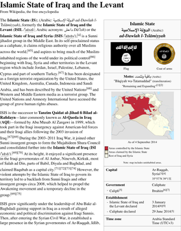 Islamic State of Iraq and the Levant from Wikipedia, the Free Encyclopedia