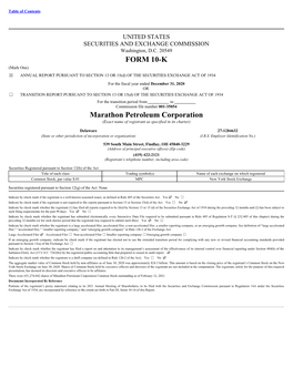 FORM 10-K Marathon Petroleum Corporation