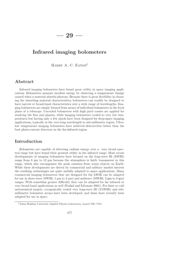 Infrared Imaging Bolometers