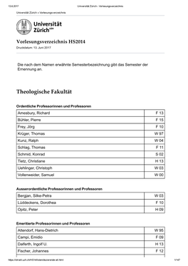 Vorlesungsverzeichnis HS2014 Druckdatum: 13