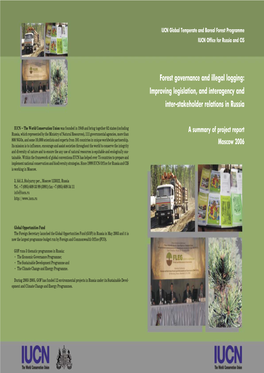 Forest Governance and Illegal Logging: Improving Legislation, and Interagency and Inter-Stakeholder Relations in Russia