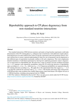 Biprobability Approach to CP Phase Degeneracy from Non-Standard Neutrino Interactions