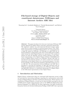 File-Based Storage of Digital Objects and Constituent Datastreams