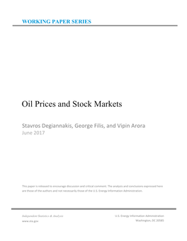 Oil Prices and Stock Markets