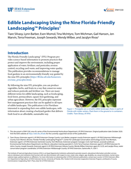 Edible Landscaping Using the Nine Florida-Friendly Landscaping™ Principles1