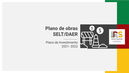 Plano De Obras SELT/DAER