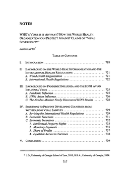 WHO's VIRUS IS IT ANYWAY? How the WORLD HEALTH ORGANIZATION CAN PROTECT AGAINST CLAIMS of "VIRAL SOVEREIGNTY"