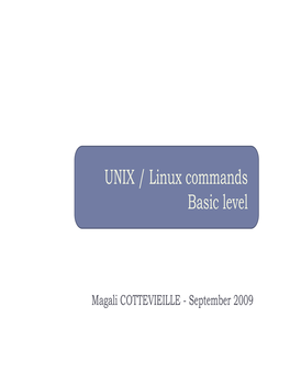 UNIX / Linux Commands Basic Level
