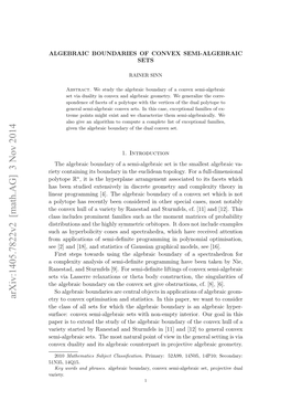 Algebraic Boundaries of Convex Semi-Algebraic Sets