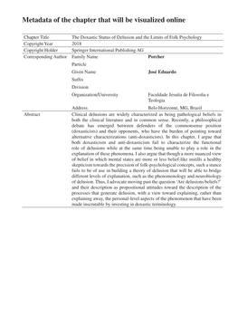 Metadata of the Chapter That Will Be Visualized Online