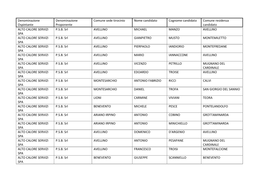 Denominazione Denominazione Comune Sede Tirocinio Nome Candidato Cognome Candidato Comune Residenza Ospintante Proponente Candidato ALTO CALORE SERVIZI P.S.B