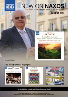 New on Naxos | August 2014