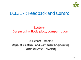 Design Using Bode Plot, Compensation