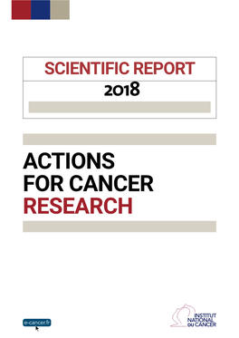 Actions for Cancer Research Scientific Report 2018 2Actions for Cancer Research