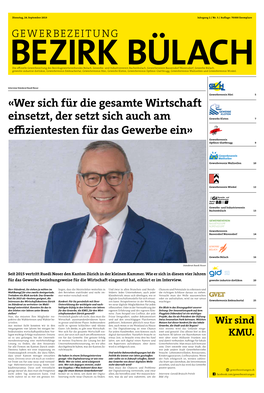 «Wer Sich Für Die Gesamte Wirtschaft Einsetzt, Der