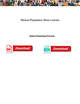 Renew Playstation Store License