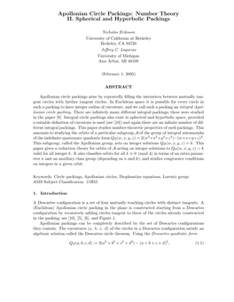 Apollonian Circle Packings: Number Theory II. Spherical and Hyperbolic Packings